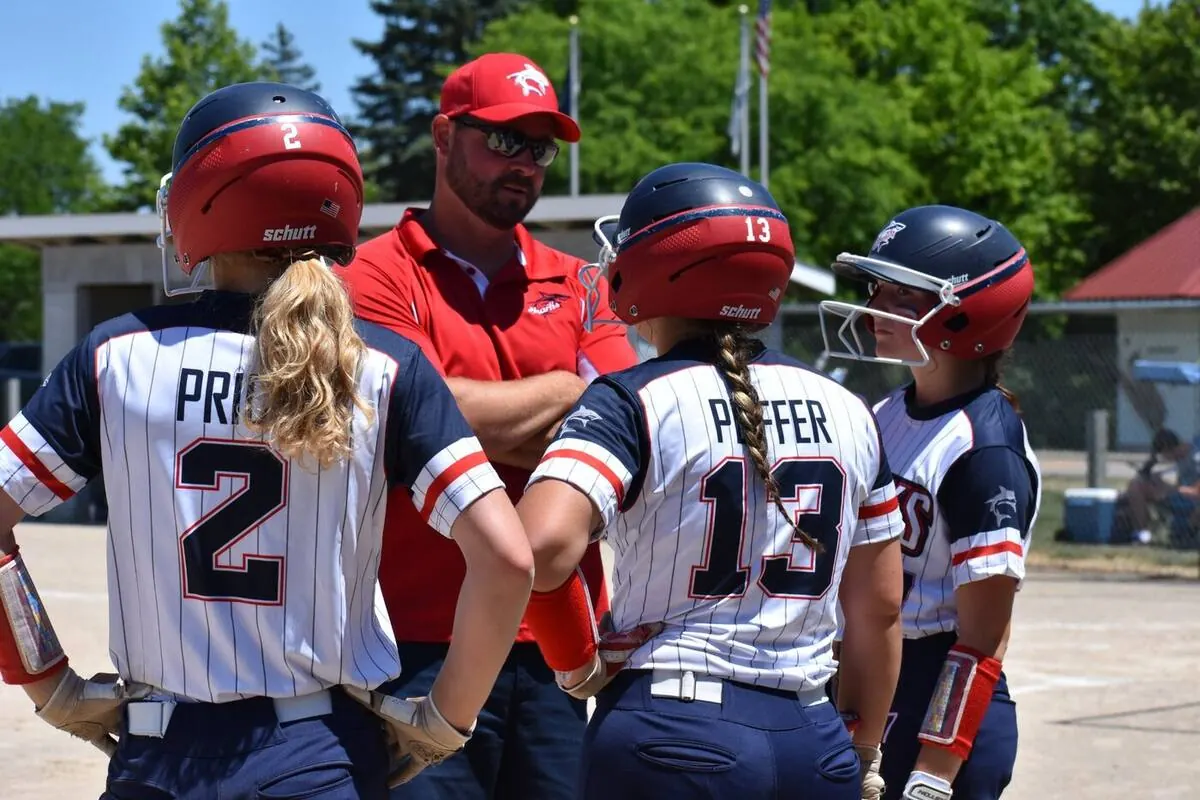 Dan coaching softball